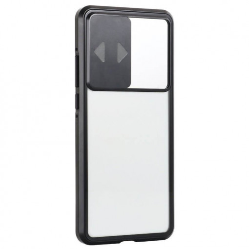 Husa Compatibila cu iPhone 11 Pro, Wozinsky Magnetic Cam Slider, Magnetica, Protectie 360, Folie Aplicata Fata + Spate, Negru