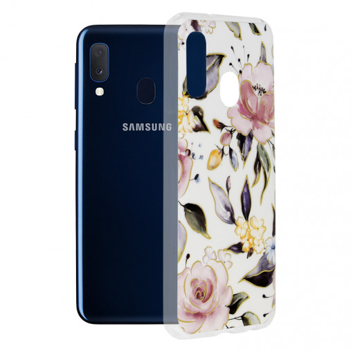 Husa Compatibila cu Samsung Galaxy A20e, Chloe White