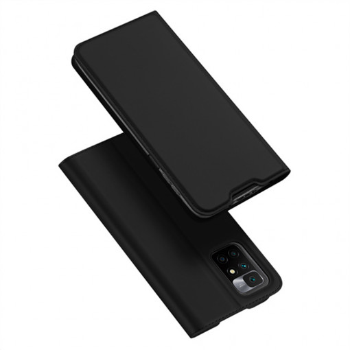 Husa Compatibila cu Xiaomi Redmi 10 Flip / Book / Tip Carte din Piele Ecologica, DUX DUCIS, Negru