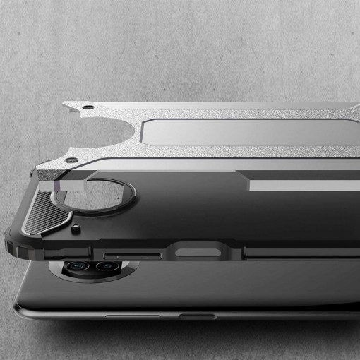 Husa Pentru Xiaomi Redmi Note 9T, Hybrid Rugged Armor, Negru