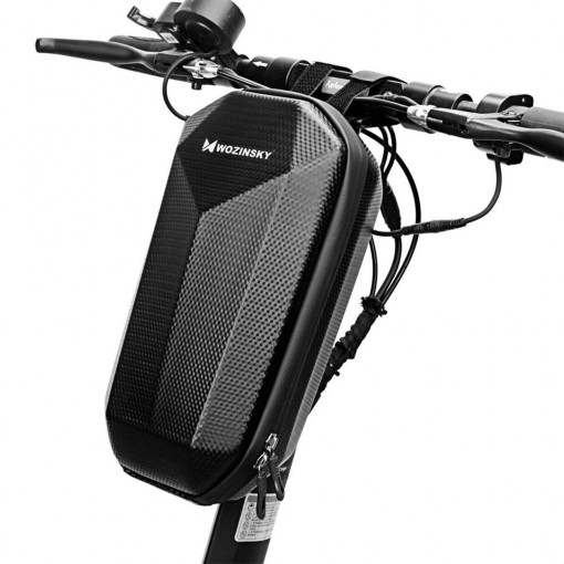 Geanta Compatibila cu Trotineta Electrica sau Bicicleta, Carbon Design, Impermeabila, 4 L, Wozinsky WSB2BK
