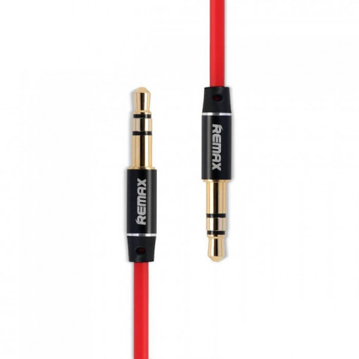 Cablu Audio AUX, Jack Tata - Jack Tata 3.5 mm, REMAX, 2m, Rosu