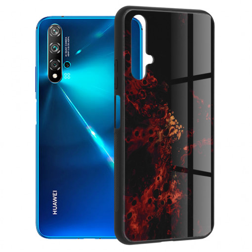 Husa Pentru Huawei Nova 5T / Honor 20, Glass, Matrix, Flaming