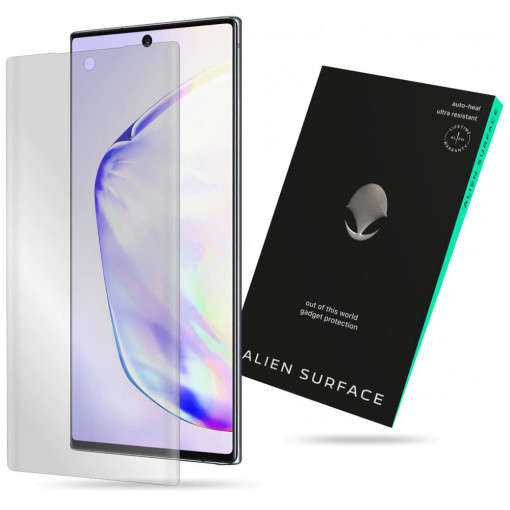 Folie Alien Surface, Samsung Galaxy Note 10 Plus, Case Friendly Transparent, Doar ecran - Compatibila cu o husa