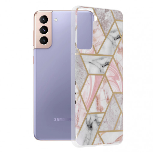 Husa Compatibila cu Samsung Galaxy S21 Plus, Model Roz