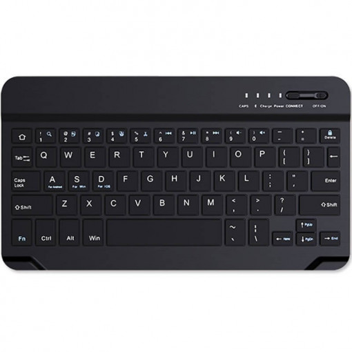 Tastatura Smart Wireless Bluetooth, Compatibila cu Telefon, Tableta, PC, reincarcabila cu acumulator inclus, Negru