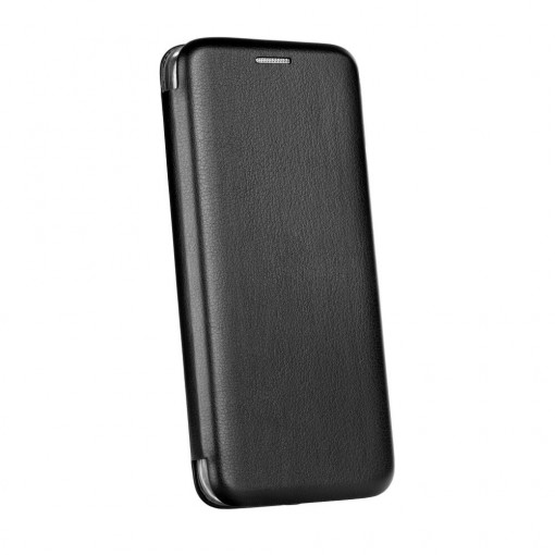 Husa Huawei P30 Lite, Stil Carte / Flip / Book, Functie Stand si Buzunar Card, Negru
