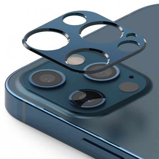 Protectie Camera Compatibila cu iPhone 12 Pro, Ringke, Blue, Blue