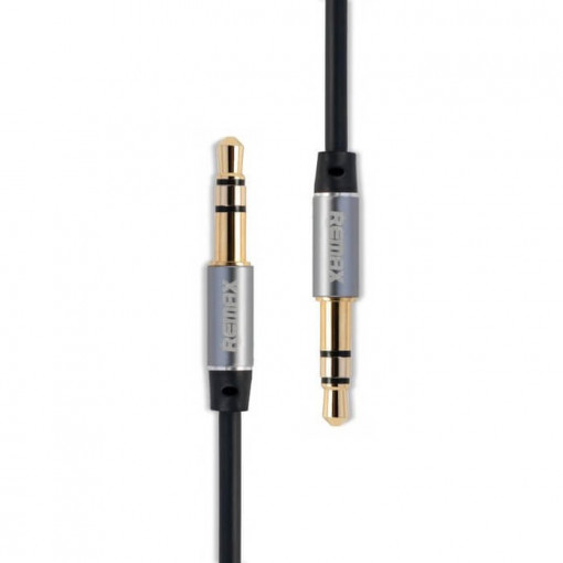 Cablu Audio AUX, Jack Tata - Jack Tata 3.5 mm, REMAX, 1m, Negru