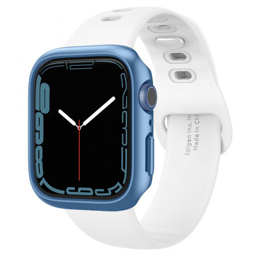 Husa Compatibila cu Apple Watch 7 (45mm), Spigen Thin Fit, Albastru