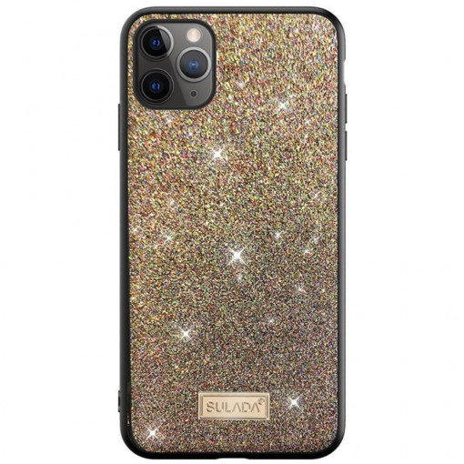 Husa compatibila iPhone 12 Pro Max, Dazzling Glitter / Sclipici, Sulada, Gold