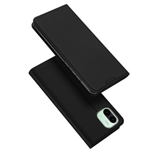 Husa Pentru Xiaomi Redmi A1 / A2, Flip, Tip Carte, Functie Stand si Buzunar Card, Negru