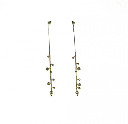 Supernova pyrite symmetrical earrings in 14k/20 gold filled  and sterling silver