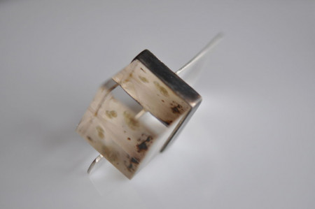 Magic Cube quartz sterling silver ring