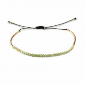 bratara Fistic Green din gold filled de 14k/20 (aur filat) si opal