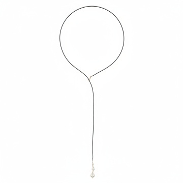 colier lung cu perle de cultura, piele naturala si gold filled de 14k/20