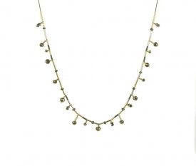 colier Supernova din gold filled de 14k/20, argint si pirite