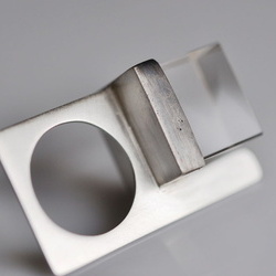 Magic Cube quartz sterling silver ring - Img 3