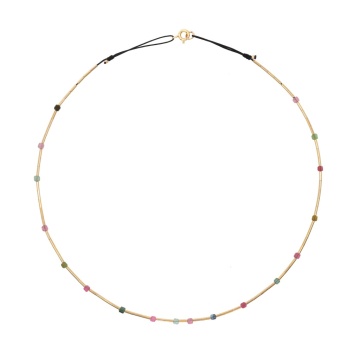 colier din gold filled de 14k/20 si turmaline multicolore Corina Mardari