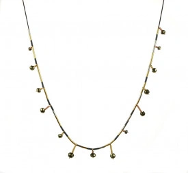 colier Supernova 2 din gold filled de 14k/20 si argint cu pirite