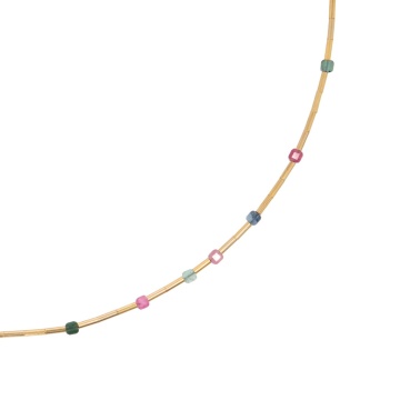colier din gold filled de 14k/20 si turmaline multicolore Corina Mardari