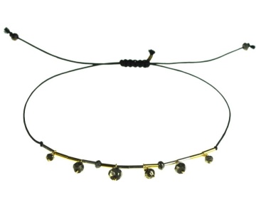 Bratara in design minimalist din gold filled 14k/20 si margele de pirita, Corina Mardari & moonSun project