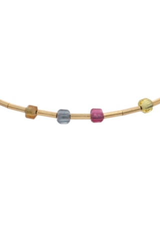 bratara ajustabila cu turmaline multicolore din gold filled 14k /20 Corina Mardari & moonSun project