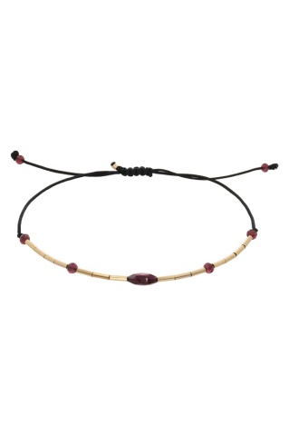 bratara din gold filled de 14k/20 (aur filat) si granat - Ogive Garnet