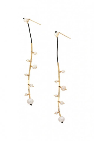 cercei cu perle de cultura Pearls Play din gold filled de 14k/20 (aur filat)
