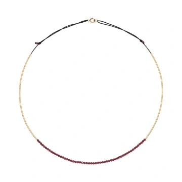 colier din gold filled de 14k/20 (aur filat) si granate