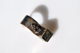 Mimesis sterling silver pyrite cube ring - Img 5