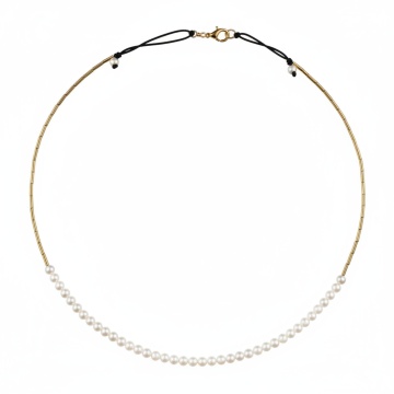 colier cu perle de cultura si elemente din gold filled de 14k/20