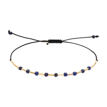 bratara din gold filled de 14k/20 si lapis lazuli