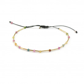 bratara ajustabila Candies cu turmaline multicolore din gold filled 14k /20 Corina Mardari & moonSun project