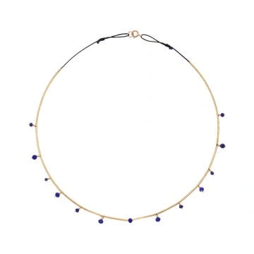 colier din gold filled de 14k/20 (aur filat) si lapislazuli