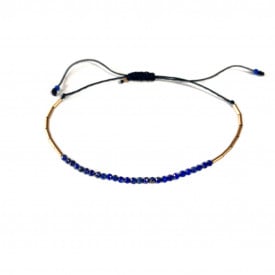 bratara Lapislazuli Bar din gold filled de 14k/20 si lapis lazuli