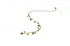 Supernova pyrite solo earring in 14k/20 gold filled and sterling silver - Img 1