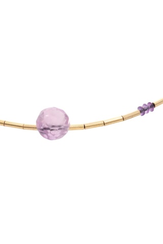bratara reglabila pe snur din gold-filled de 14k/20 si ametist Corina Mardari