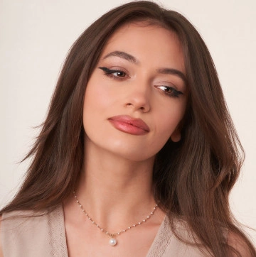 colier la baza gatului cu perle de cultura pe gold-filled de 14k/20