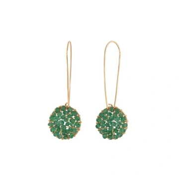 cercei Pendulum din gold filled de 14k/20 si aventurin