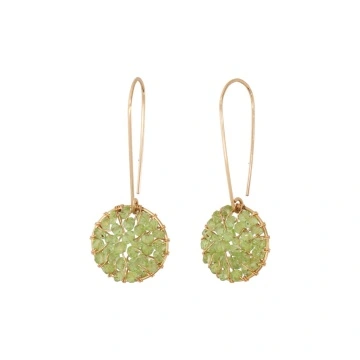 cercei Pendulum cu peridot din gold filled 14k/20