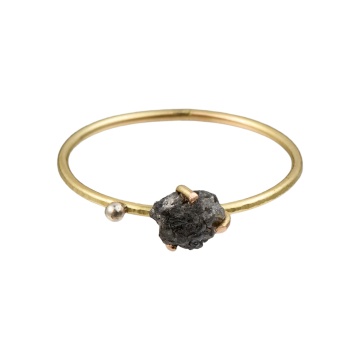 inel Essence of Diamond din aur 18k si diamant brut