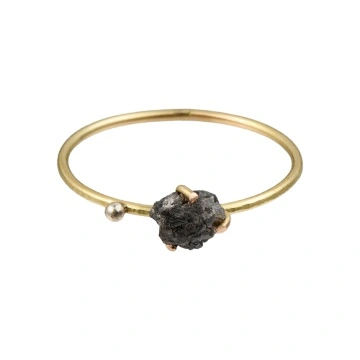 inel Essence of Diamond din aur 18k si diamant brut