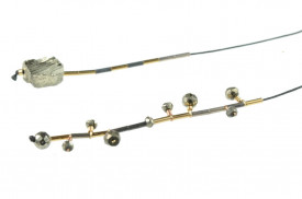 cercei asimetrici Supernova din gold filled de 14k / 20 si pirita , moonSun project