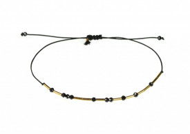 14k/20 gold-filled black spinel bracelet
