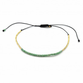 bratara din gold filled de 14k/20 (aur filat) si smaralde - Emerald Bar