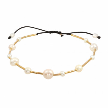 bratara Pearls Play max din gold-filled de 14k/20 (aur filat) si perle de cultura