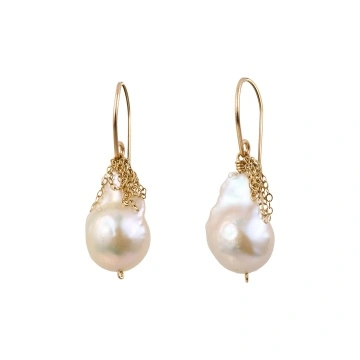 cercei cu perle Keshi din gold filled 14k/20