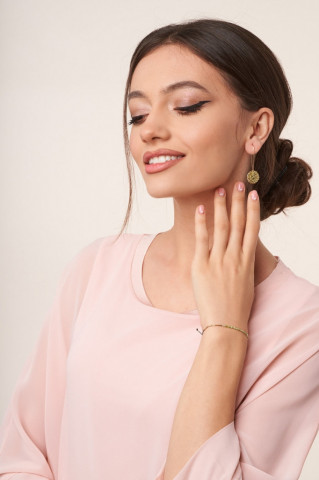 bratara ajustabila din aur filat de 14k si opal design Corina Mardari