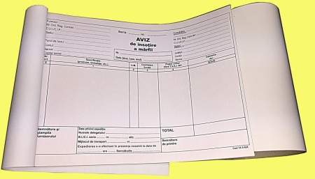 Aviz de insotire a marfii, nepersonalizat A5, 50set x 3ex, a-n - Img 2